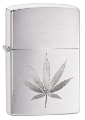 Motif « feuille de cannabis » chromé