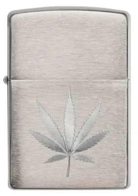 Motif « feuille de cannabis » chromé