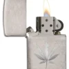 Motif « feuille de cannabis » chromé