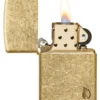 Motif « flamme » en laiton vieilli Armor®