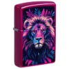 Motif lion multicolore