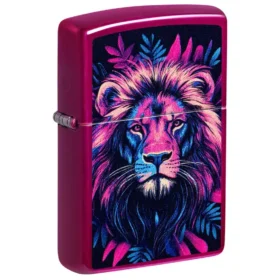 Motif lion multicolore