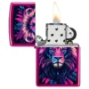 Motif lion multicolore