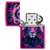 Motif lion multicolore