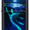 Motif Loch Ness sous lumière noire