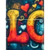 Motif « Love » inspiré des fresques murales