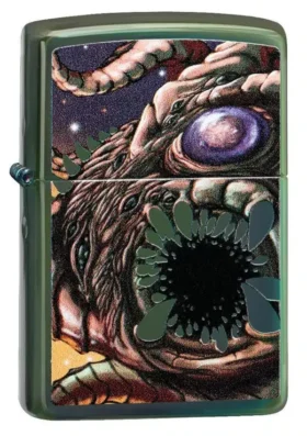 Motif « Monstre de l’Apocalypse » vert hautement poli