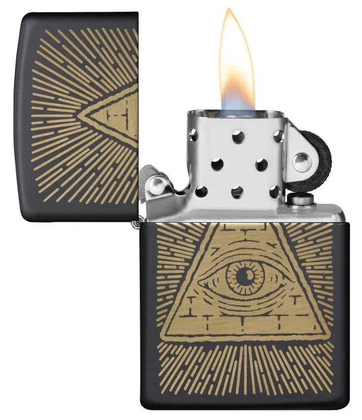 Motif « Œil de la Providence » noir mat Motif « Œil de la Providence » noir mat