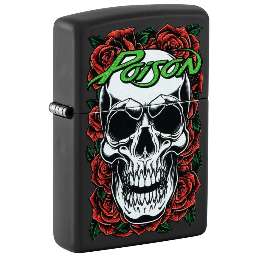Motif « Poison » : crâne et roses Motif « Poison » : crâne et roses
