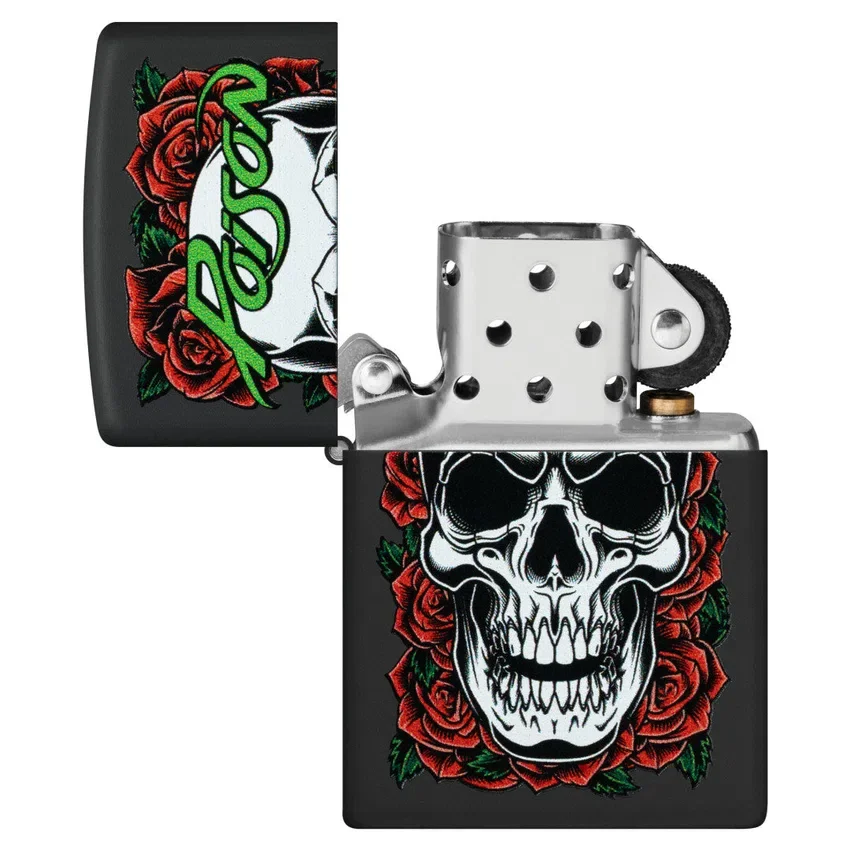 Motif « Poison » : crâne et roses Motif « Poison » : crâne et roses