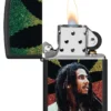 Motif représentant la silhouette de Bob Marley sur une feuille