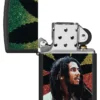 Motif représentant la silhouette de Bob Marley sur une feuille