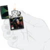 Motif représentant la silhouette de Bob Marley sur une feuille