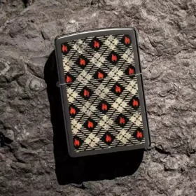 Motif tartan zippo