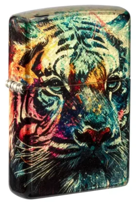 Motif tigre peint