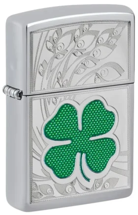 Motif trèfle en High Polish Chrome