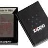 Motif typographique représentant la flamme zippo