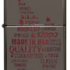 Motif typographique représentant la flamme zippo