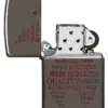 Motif typographique représentant la flamme zippo