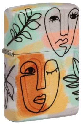 Motif « Visages abstraits »