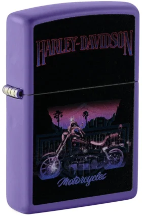 Motocyclette Harley-Davidson® en lumière noire