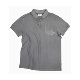 Polo en piqué délavé