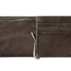 Portefeuille en cuir moka – Motif « Ancre » sur la plaque métallique