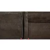 Portefeuille en cuir moka – Motif « Ancre » sur la plaque métallique