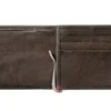 Portefeuille en cuir moka – Motif « Bass » sur plaque métallique