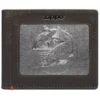 Portefeuille en cuir moka – Motif « Bass » sur plaque métallique