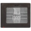 Portefeuille en cuir moka – Motif plaque métallique zippo 1932