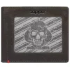 Portefeuille en cuir moka – Motif « Spade Skull » sur plaque métallique