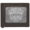 Portefeuille en cuir moka – Motif « Viking » sur plaque métallique
