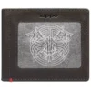 Portefeuille en cuir moka – Motif « Viking » sur plaque métallique