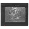 Portefeuille en cuir noir – Motif « Bass » sur plaque métallique