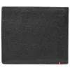 Portefeuille en cuir noir – Modèle Fandango avec plaque métallique