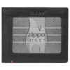 Portefeuille en cuir noir – Motif plaque métallique zippo 1932