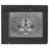 Portefeuille en cuir noir – Motif « Spade » sur plaque métallique