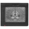 Portefeuille en cuir noir – Motif « Spade » sur plaque métallique