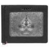 Portefeuille en cuir noir – Motif « Spade » sur plaque métallique
