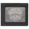 Portefeuille en cuir noir – Motif Viking sur plaque métallique