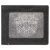 Portefeuille en cuir noir – Motif Viking sur plaque métallique