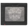 Portefeuille en cuir noir – Motif Viking sur plaque métallique