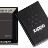 Slim® noir brillant avec logo zippo
