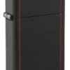 Slim® noir mat avec bordure rouge