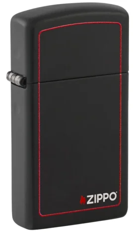Slim® noir mat avec bordure rouge
