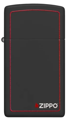 Slim® noir mat avec bordure rouge