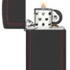 Slim® noir mat avec bordure rouge