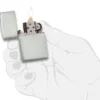 Sterling Silver brossé