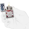 Timbre américain sur le drapeau